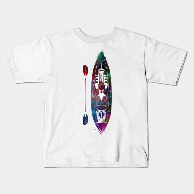 canoeing sport art #canoeing Kids T-Shirt by JBJart